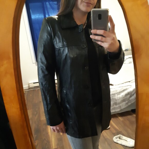 Danier Genuine Leather Coat - Women's XS Mid-Length - Picture 2 of 14